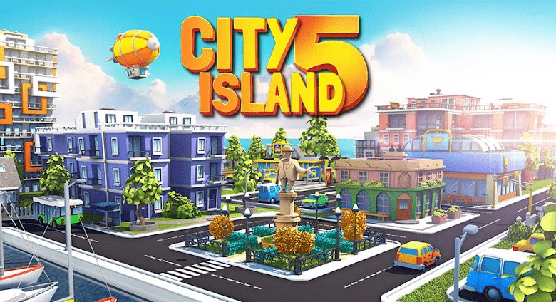 city island 5 building sim poster