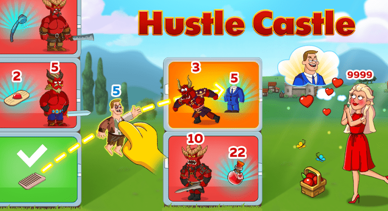 hustle castle medieval games poster