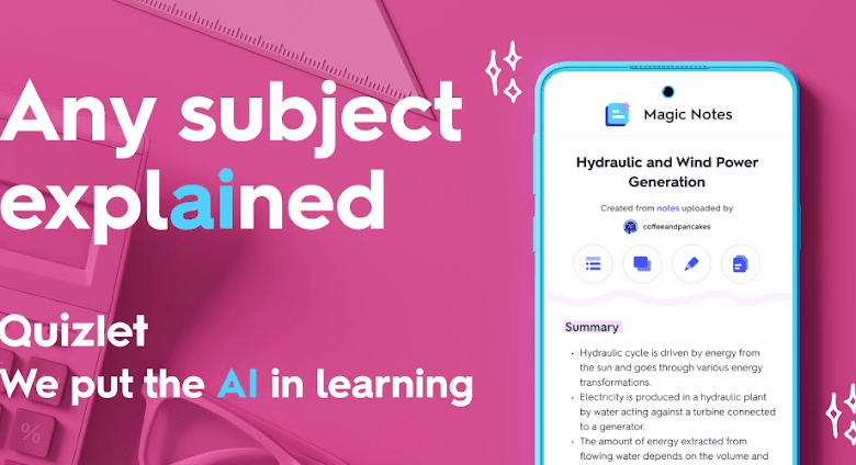 quizlet ai powered flashcards poster