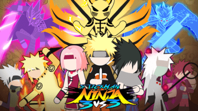 stickman ninja 3v3 battle poster