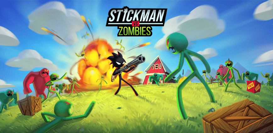 stickman vs zombies poster