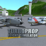 تحميل لعبة Turboprop Flight Simulator 3D مهكرة للاندرويد اخر اصدار