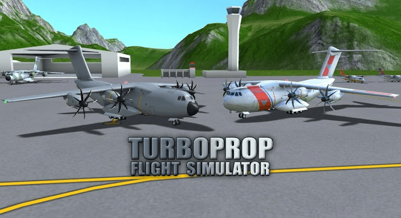 turboprop flight simulator poster