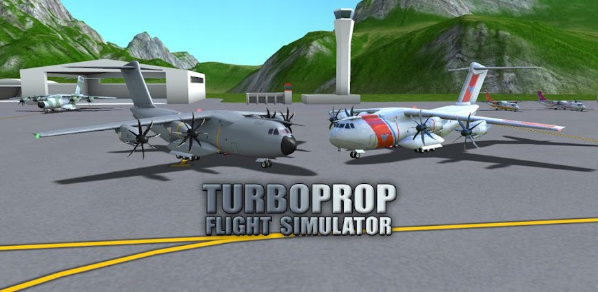 تحميل لعبة Turboprop Flight Simulator 3D مهكرة للاندرويد اخر اصدار icon