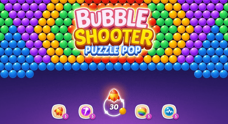 bubble shooter gem puzzle pop poster