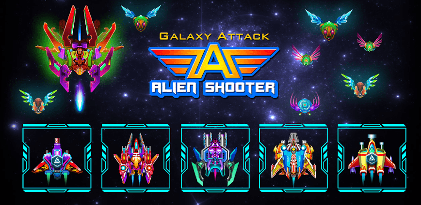 تحميل لعبة Galaxy Attack: Alien Shooter مهكرة للاندرويد اخر اصدار