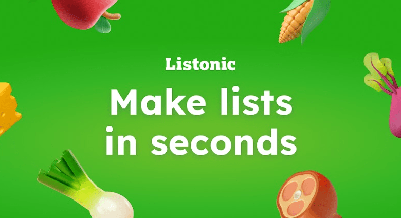 listonic grocery list app poster