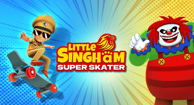 little singham super skater poster