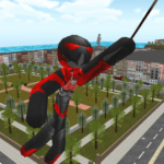 تحميل لعبة Stickman Rope Hero مهكرة للاندرويد اخر اصدار