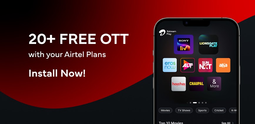 تحميل تطبيق Airtel Xstream مهكر للاندرويد اخر اصدار icon