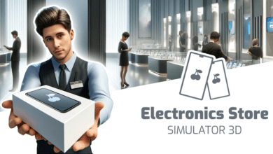 electronics store simulator 3d poster