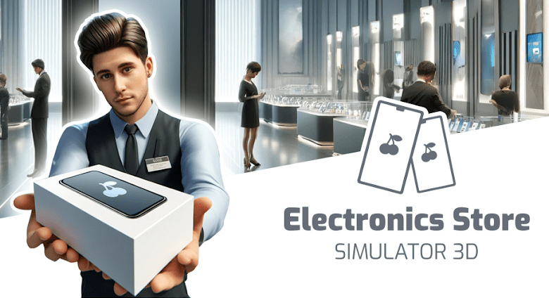 electronics store simulator 3d poster