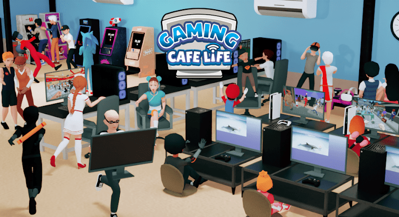 gaming cafe life poster