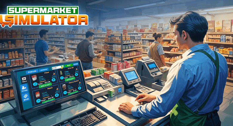 manage supermarket simulator poster