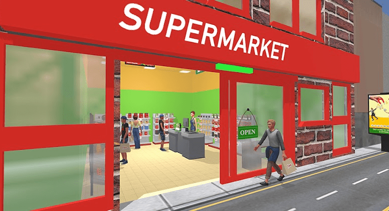 my supermarket simulation 3d poster