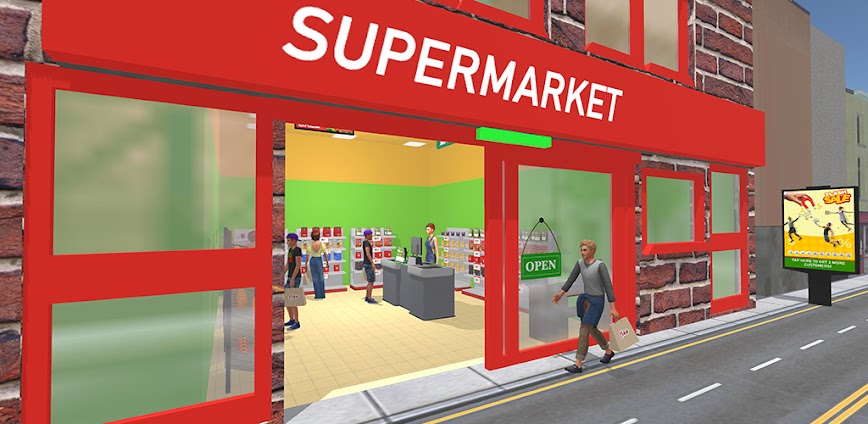 تحميل لعبة My Supermarket: Simulation 3D مهكرة للاندرويد اخر اصدار