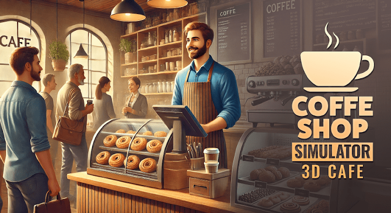 coffee shop simulator 3d cafe poster