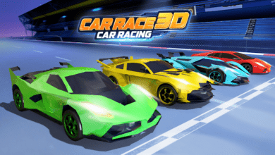 car race 3d car racing poster