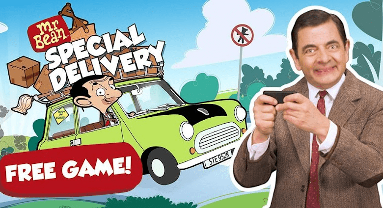 mr bean special delivery poster