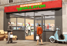 supermarket simulator store poster