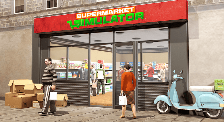 supermarket simulator store poster